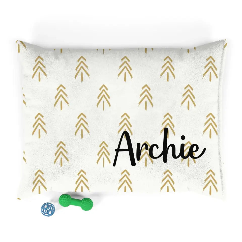 Personalized Cat  Name  Holiday Pattern Pet Bed Printify