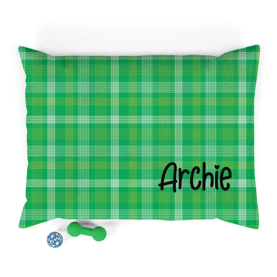 Personalized Cat  Name  Holiday Pattern Pet Bed Printify