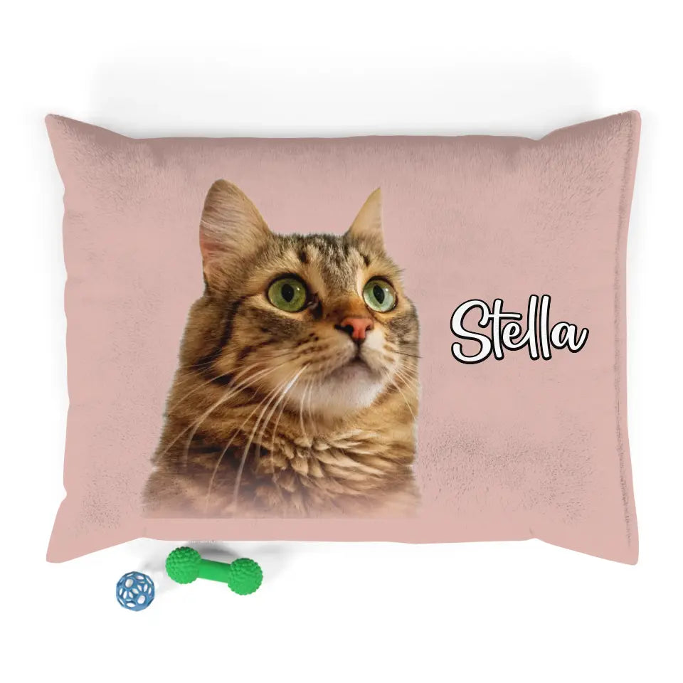 Personalized Cat Photo Bed Printify