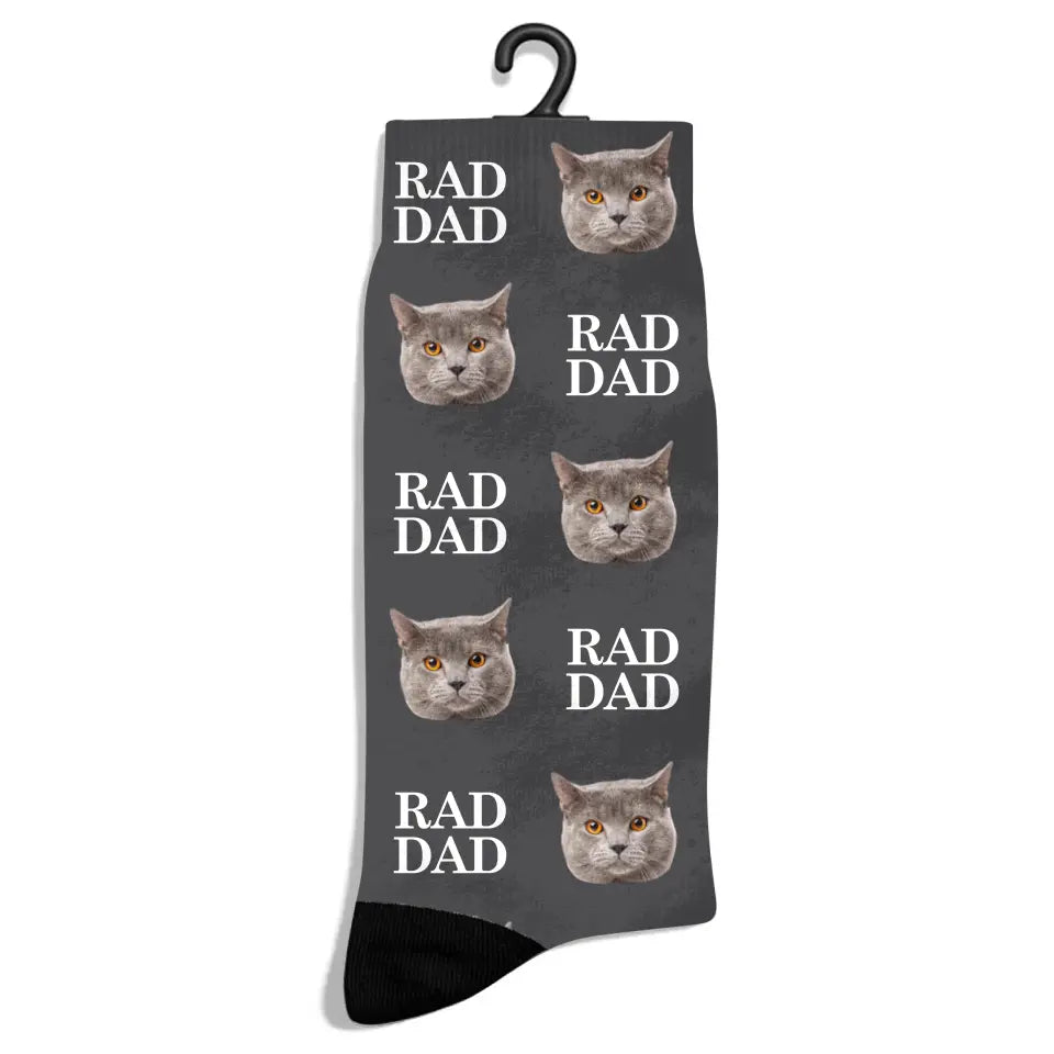 Custom Personalized Photo Socks - Gift for Men, Cat Dad & Dog Dad Printify