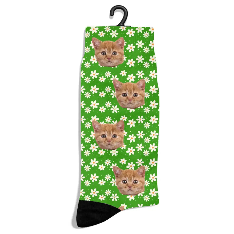 Personalized Ladybug Pattern Cat Socks Printify