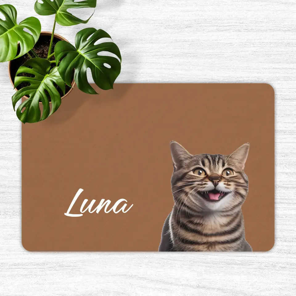 Custom Personalised Cat Photo and Name Food Mats Printify