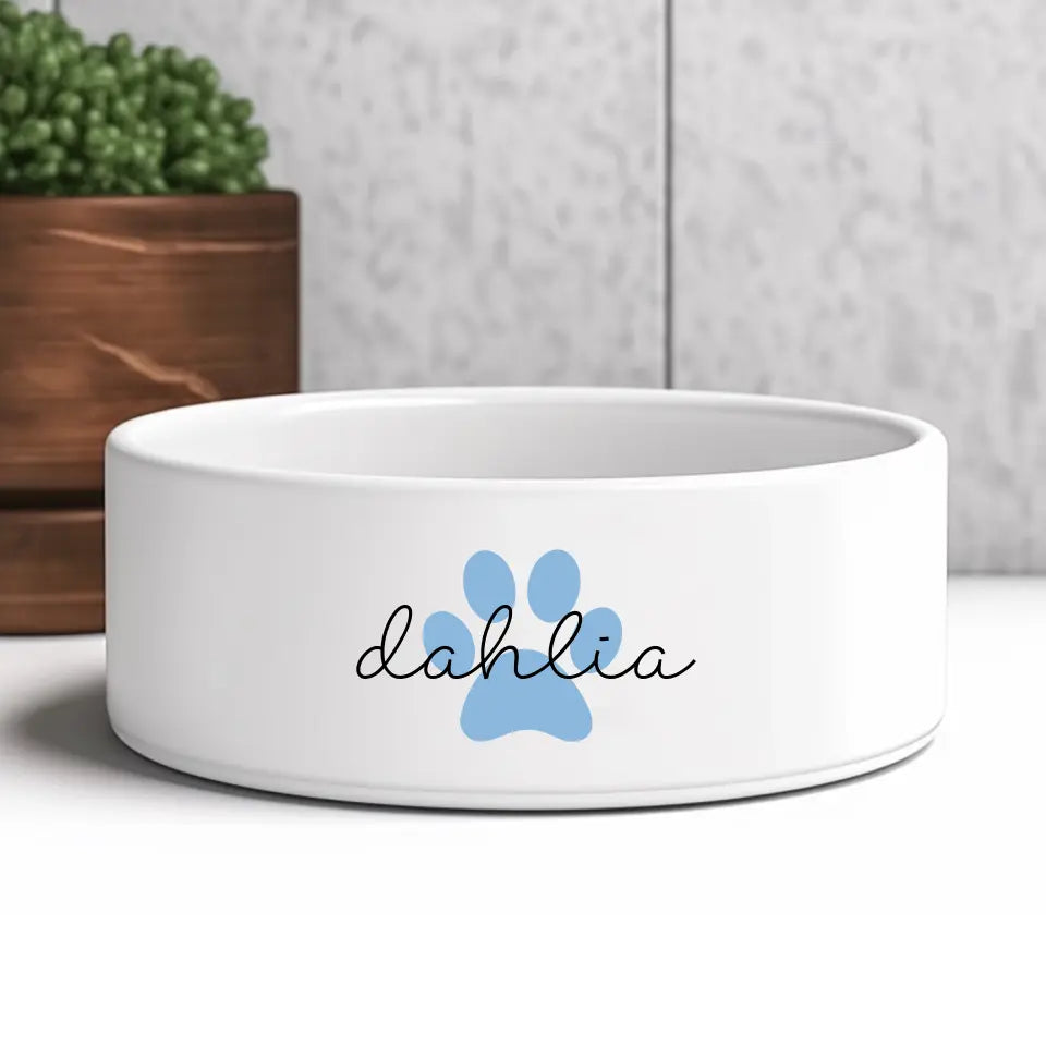 Custom Personalised Name Cat Bowl Printify