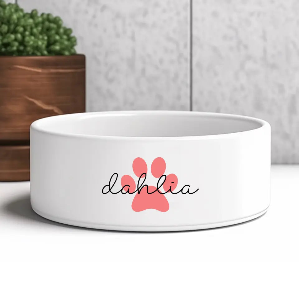 Custom Personalised Name Cat Bowl Printify