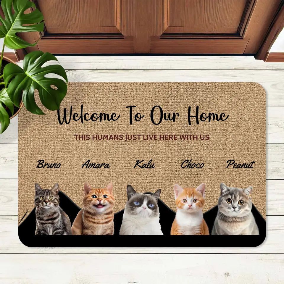 Welcome to My Home - Personalized Photo Doormat TeeInBlue