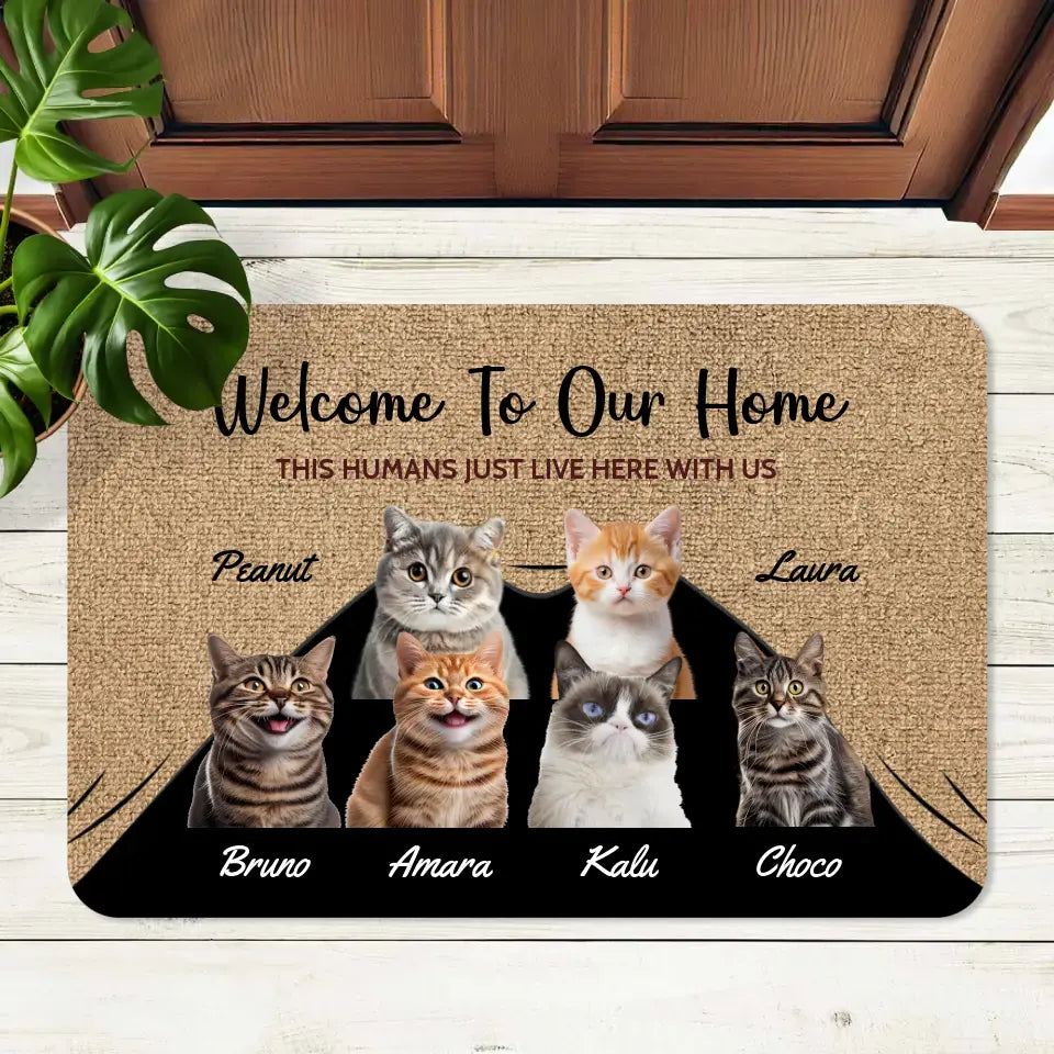 Welcome to My Home - Personalized Photo Doormat TeeInBlue