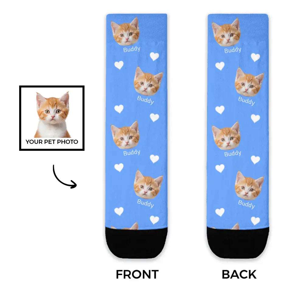 Personalised Cat Socks Printify