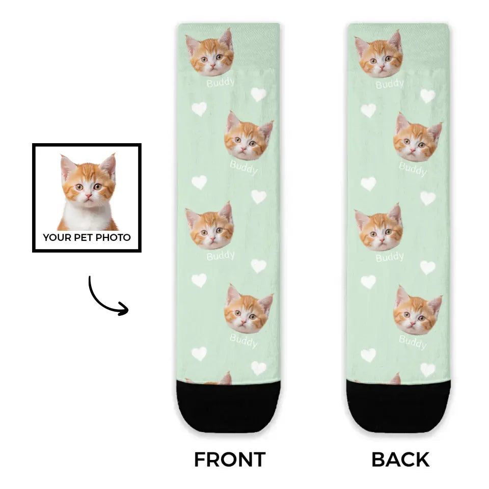 Personalised Cat Socks Printify