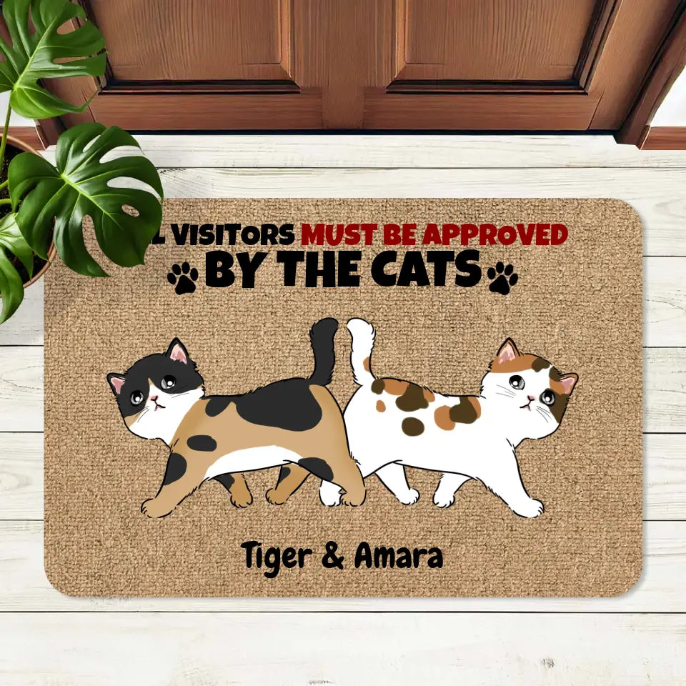 Custom Personalized Cat Runway Doormat TeeInBlue