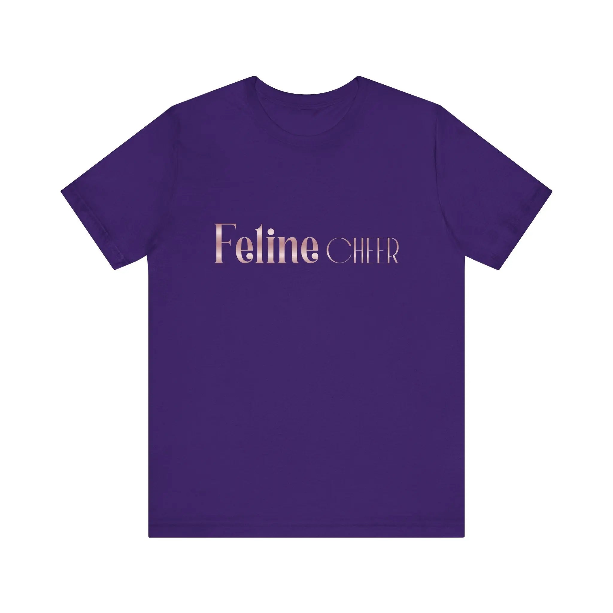 Feline Chic Tee – Rose Gold Script Cat Lover T‑Shirt