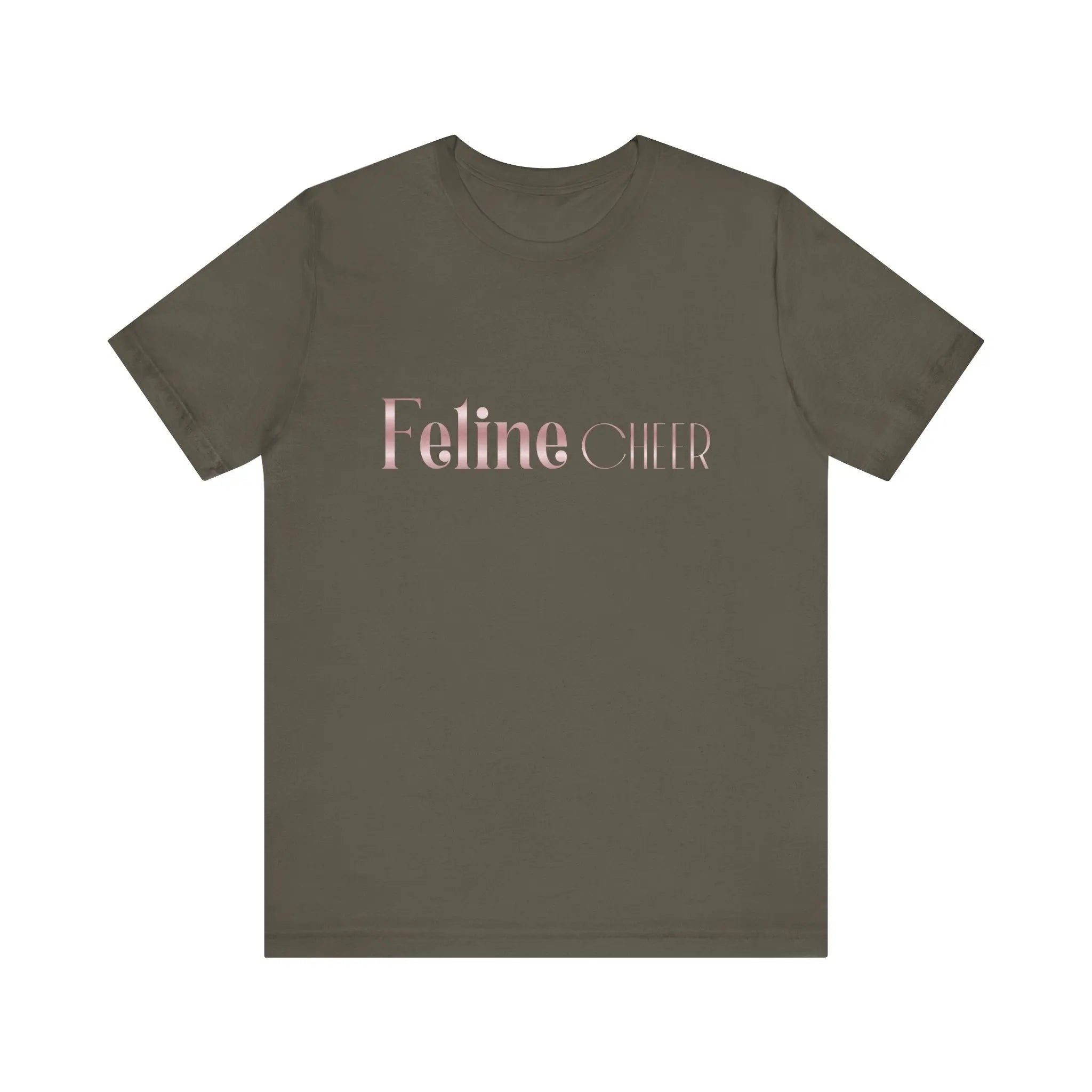 Feline Chic Tee – Rose Gold Script Cat Lover T‑Shirt