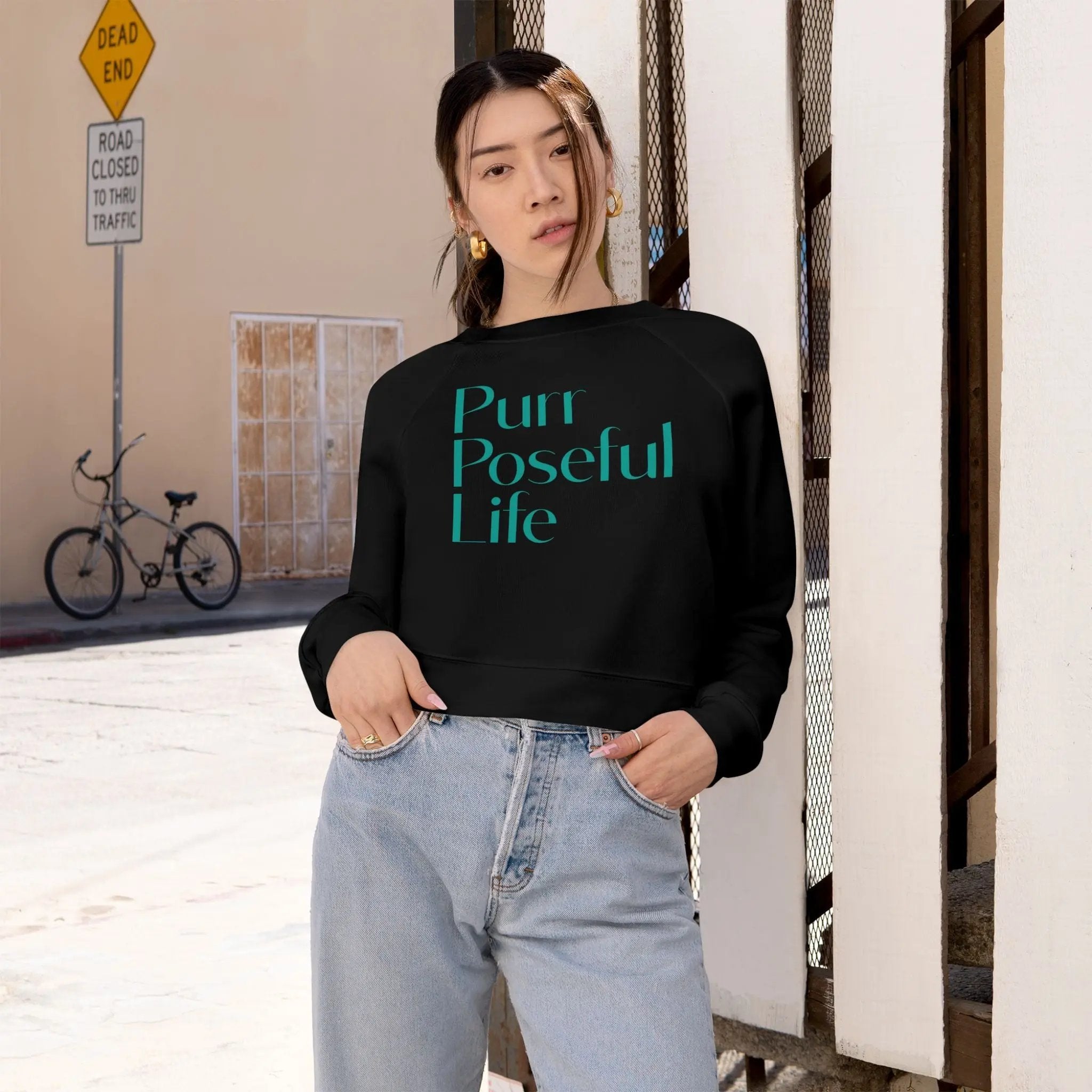 Women's Cropped Fleece Pullover Printify