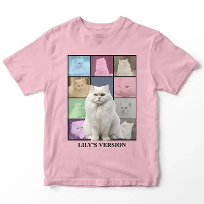 Custom Cat Photo Collage T-Shirt