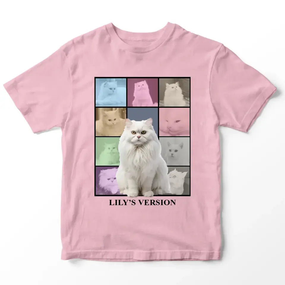 Custom Cat Photo Collage T-Shirt Printify