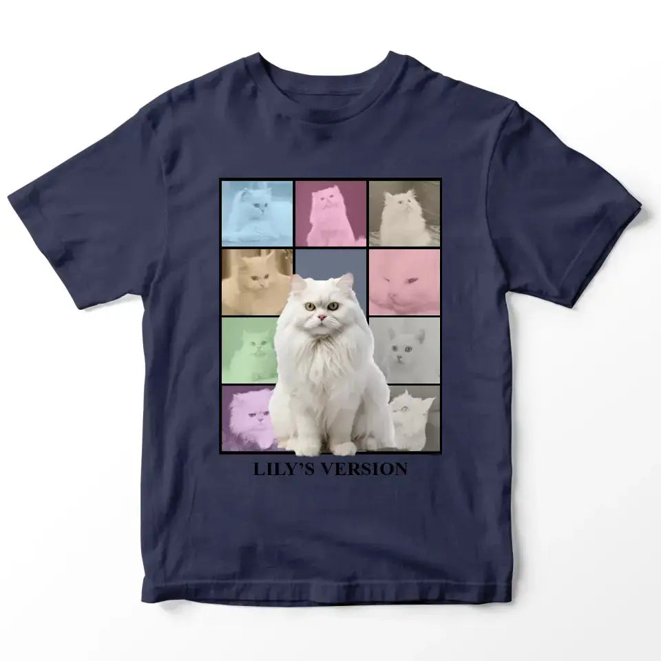 Custom Cat Photo Collage T-Shirt Printify