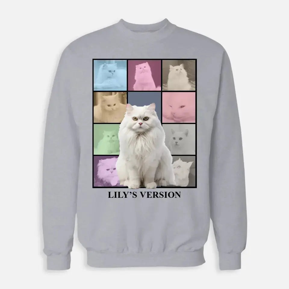 Custom Cat Photo Collage Sweatshirt Printify