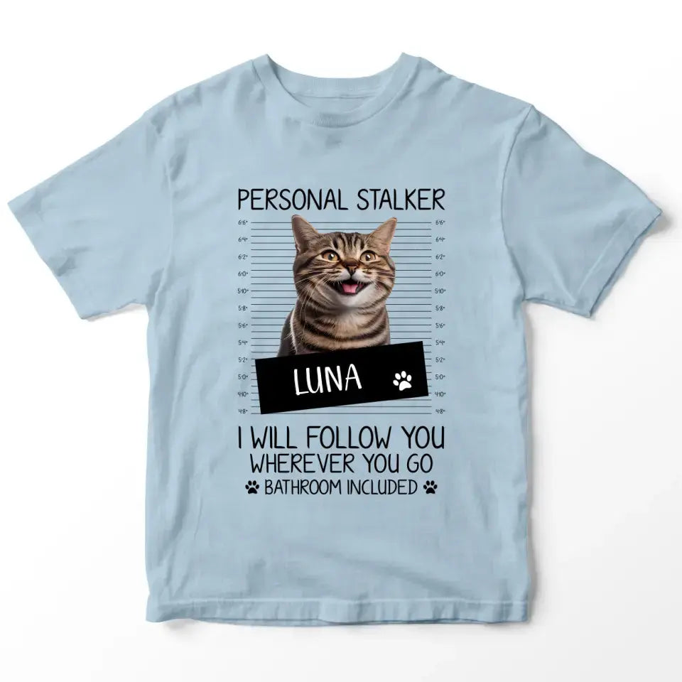 Personalised Cat Stalker T-Shirt Printify