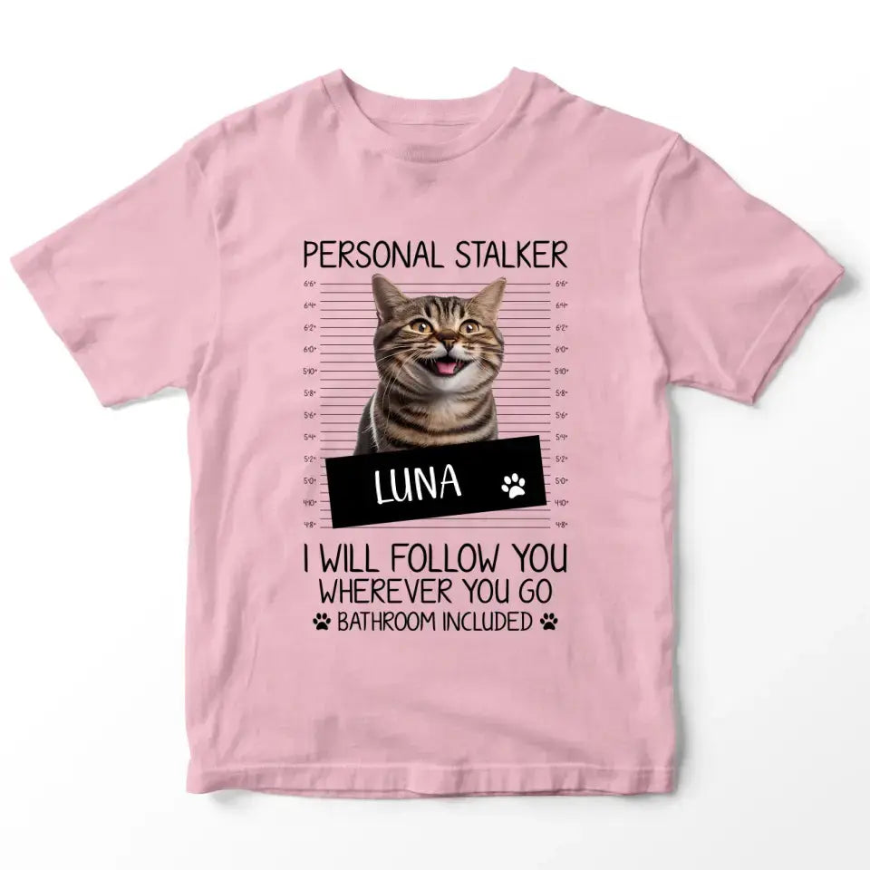 Personalised Cat Stalker T-Shirt Printify