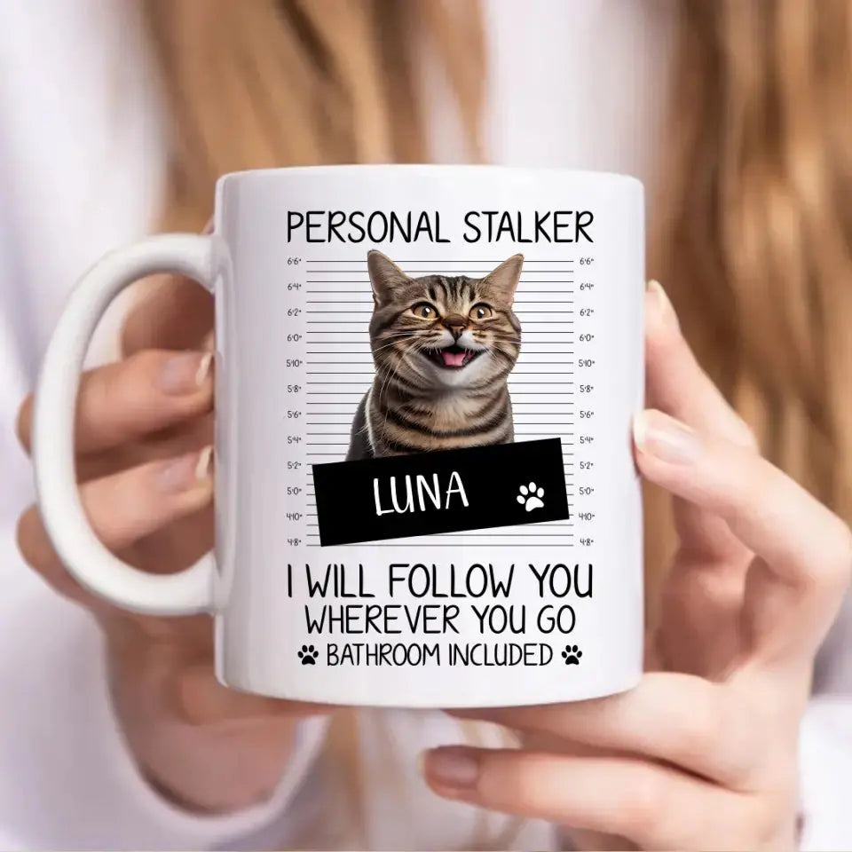 Personalised Cat Stalker Mug Printify