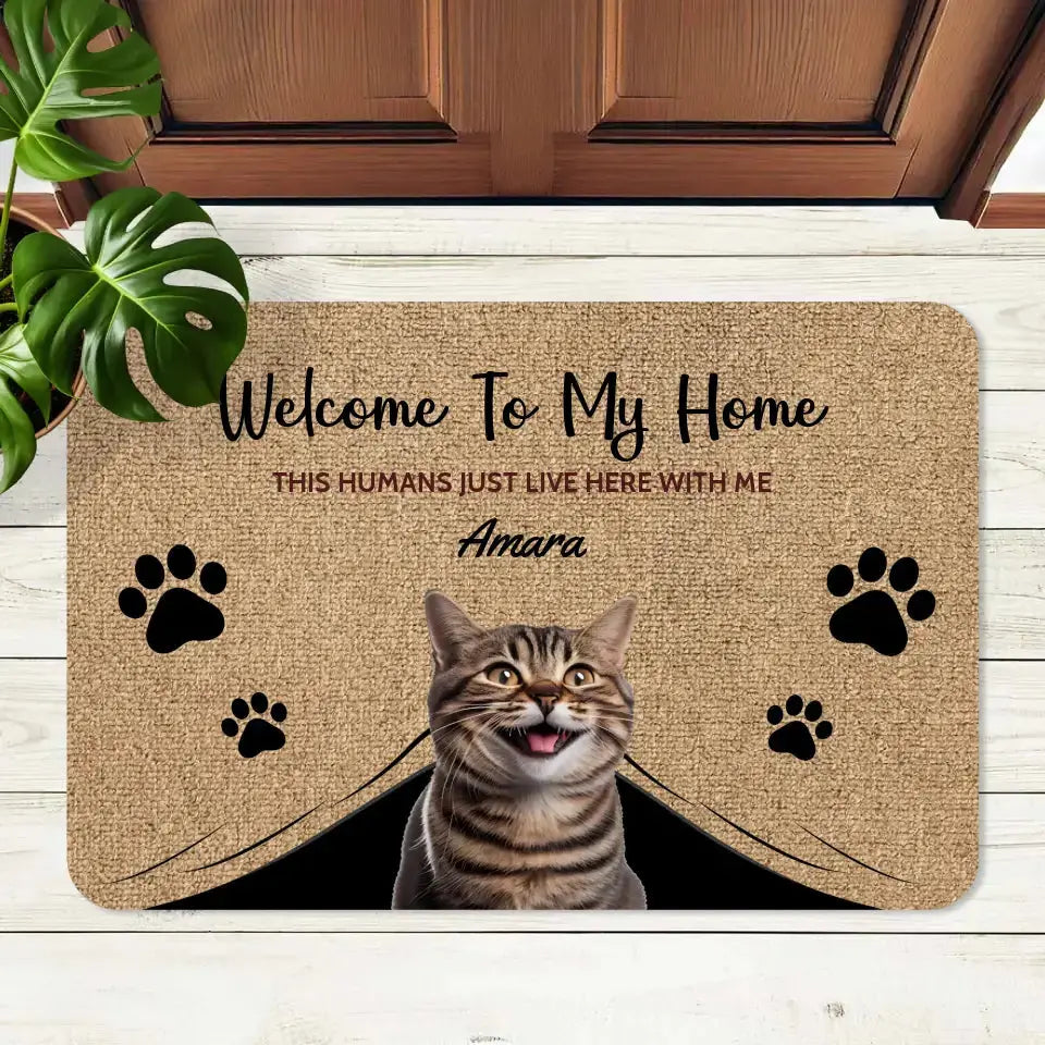 Welcome to My Home - Personalized Photo Doormat TeeInBlue