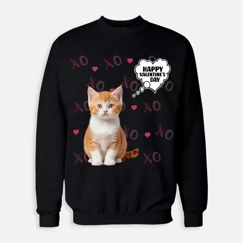 Personalized Valentine's Day Sweatshirt - Gift for Cat Lover Printify