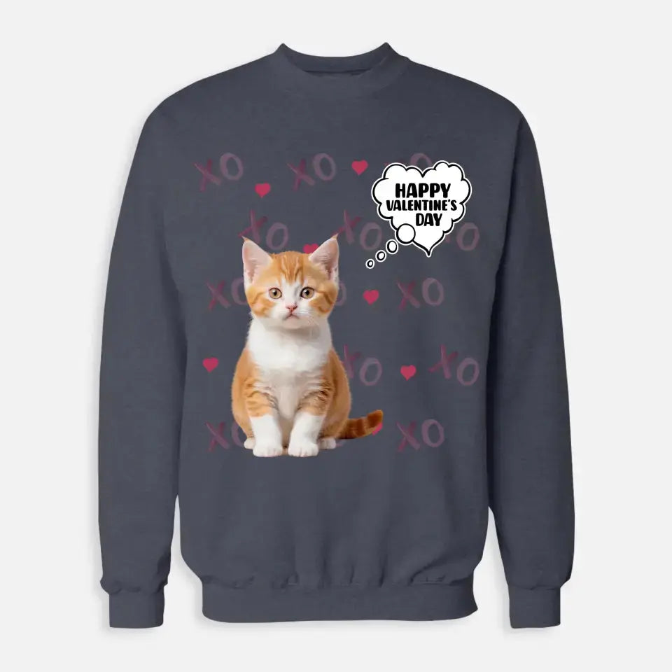 Personalized Valentine's Day Sweatshirt - Gift for Cat Lover Printify