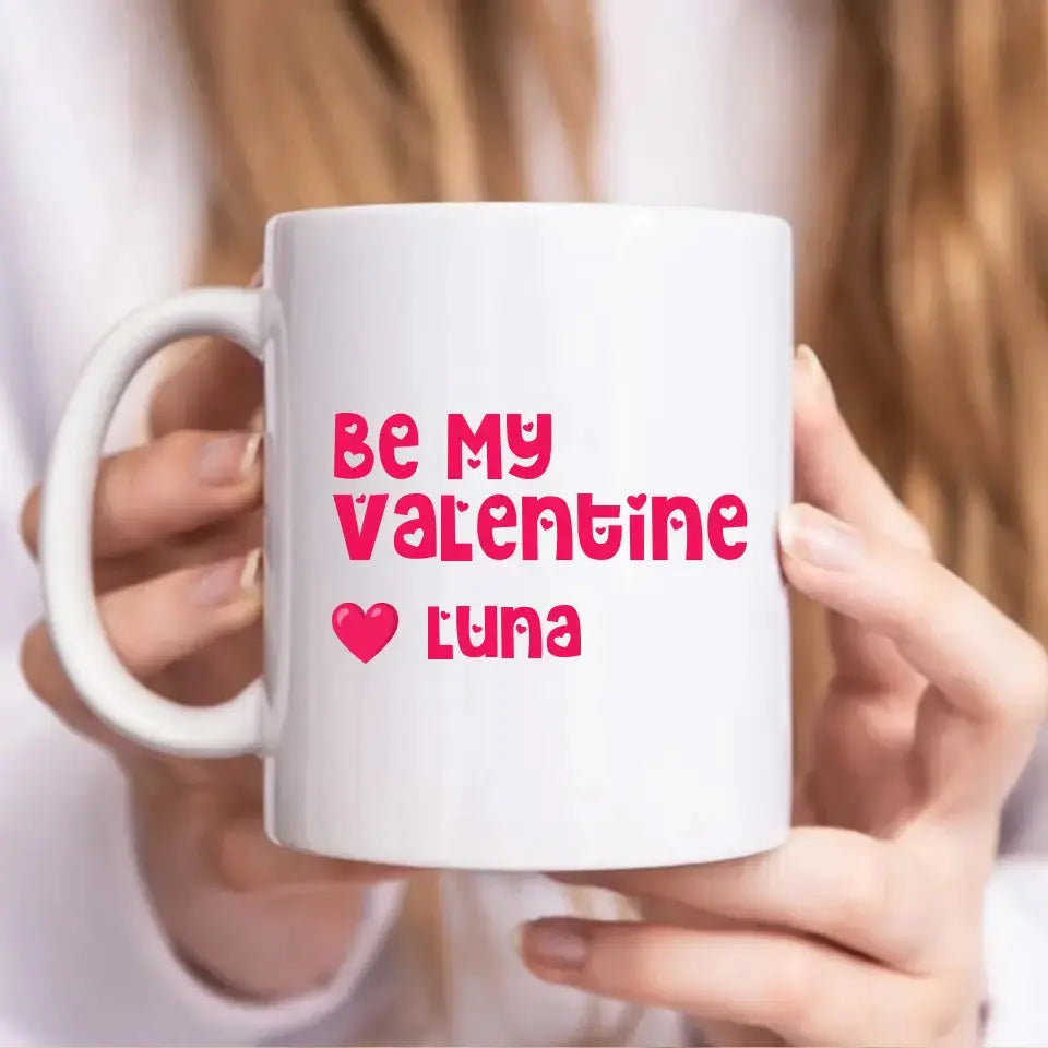 Personalized Valentine's Cat Mug Printify