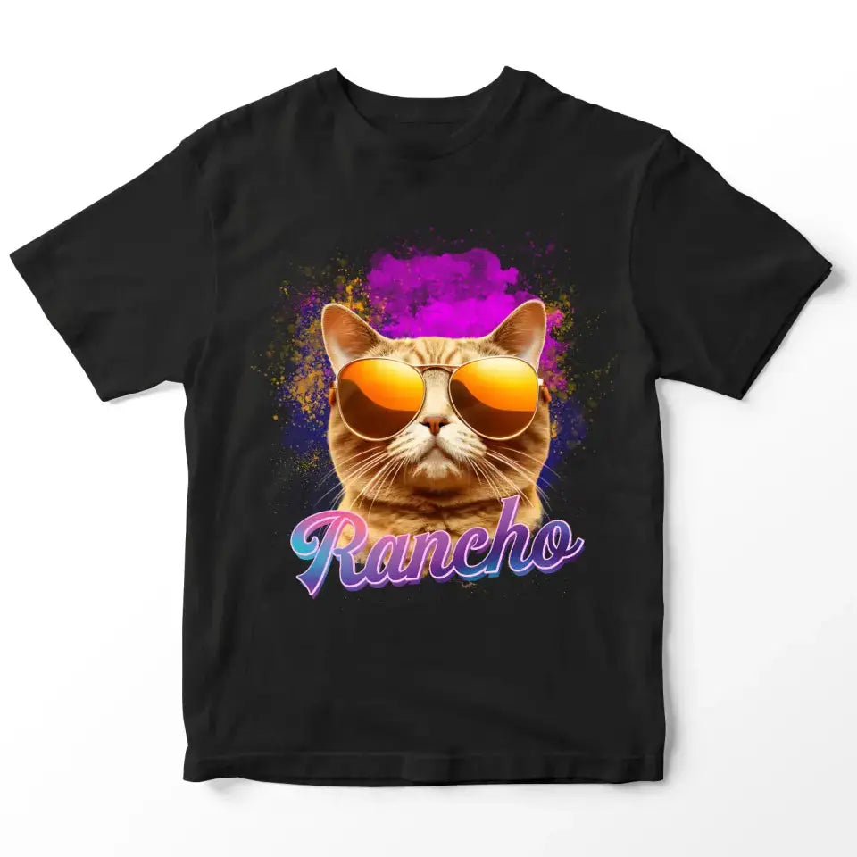 Custom Space Watercolor - Personalized Cat T-Shirt Printify