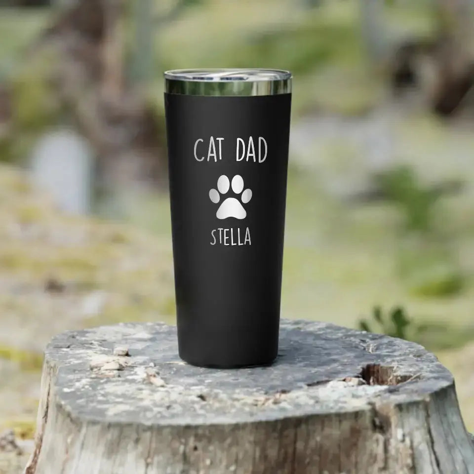 Personalized Cat Dad 22oz Tumbler - Gift for Pet Owner Printify