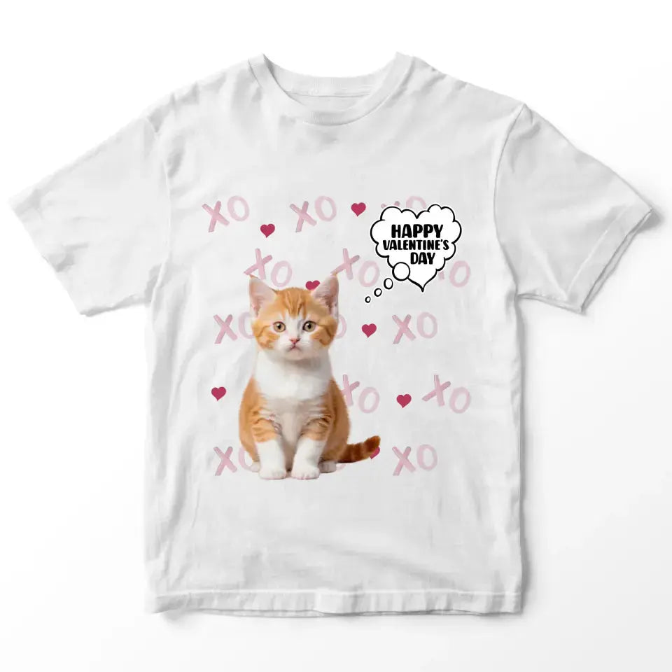 Personalized Valentine's Day T-Shirt - Gift for Cat Lover Printify