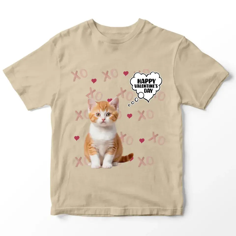 Personalized Valentine's Day T-Shirt - Gift for Cat Lover Printify