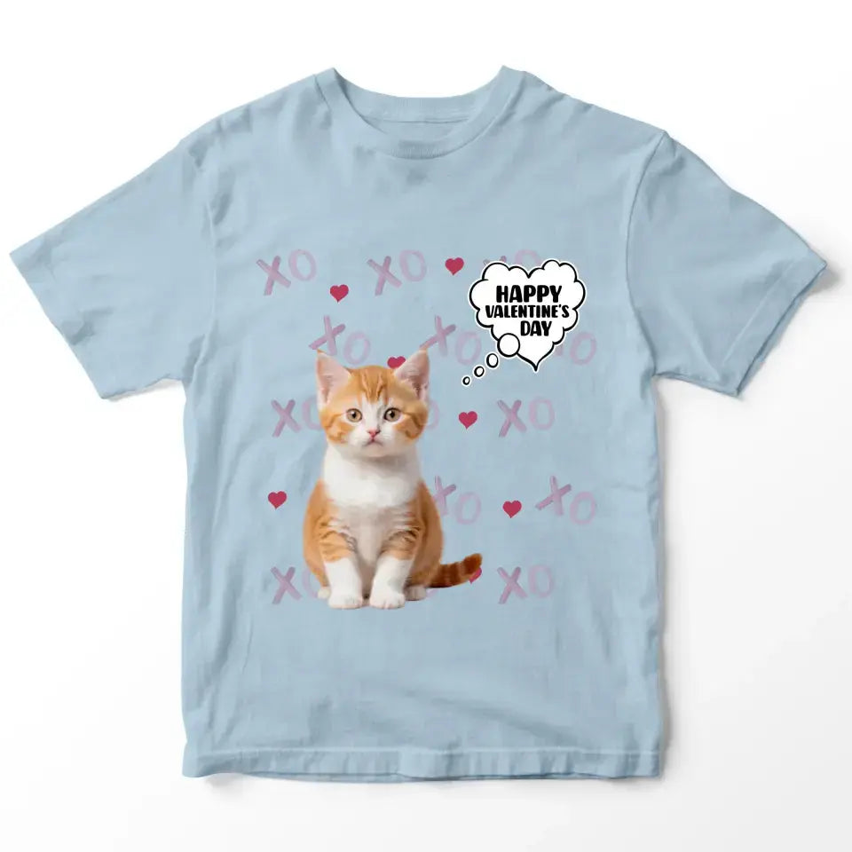 Personalized Valentine's Day T-Shirt - Gift for Cat Lover Printify