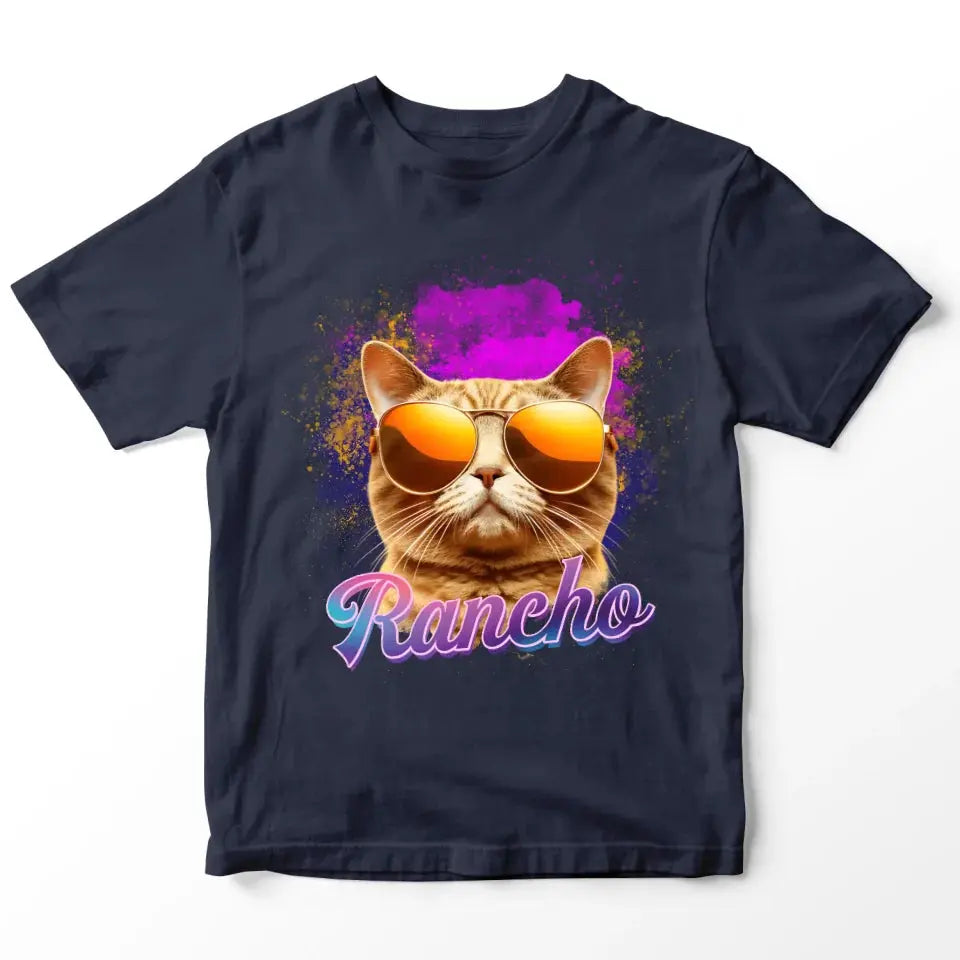 Custom Space Watercolor - Personalized Cat T-Shirt Printify