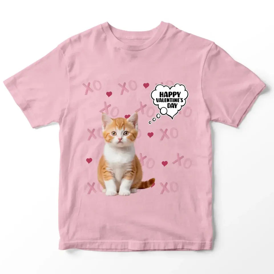 Personalized Valentine's Day T-Shirt - Gift for Cat Lover Printify