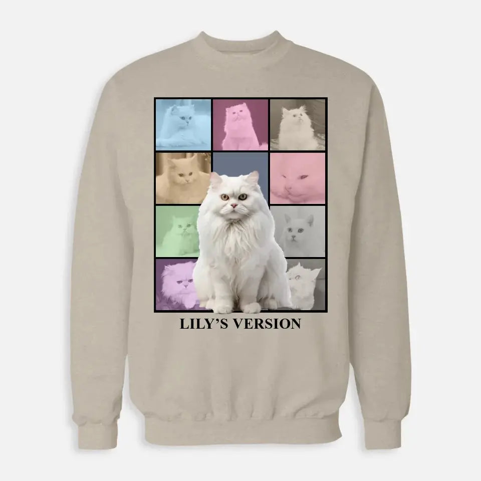 Custom Cat Photo Collage Sweatshirt Printify