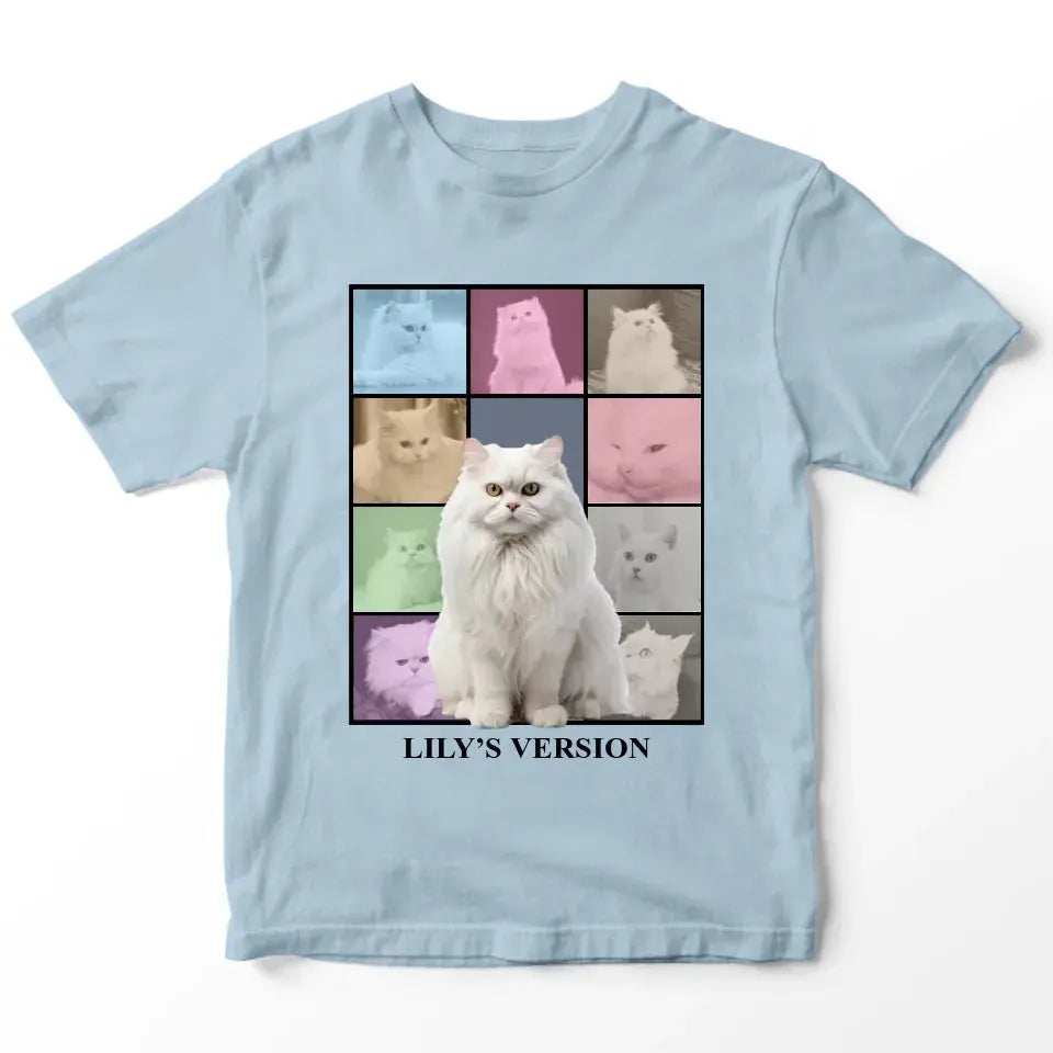 Custom Cat Photo Collage T-Shirt Printify