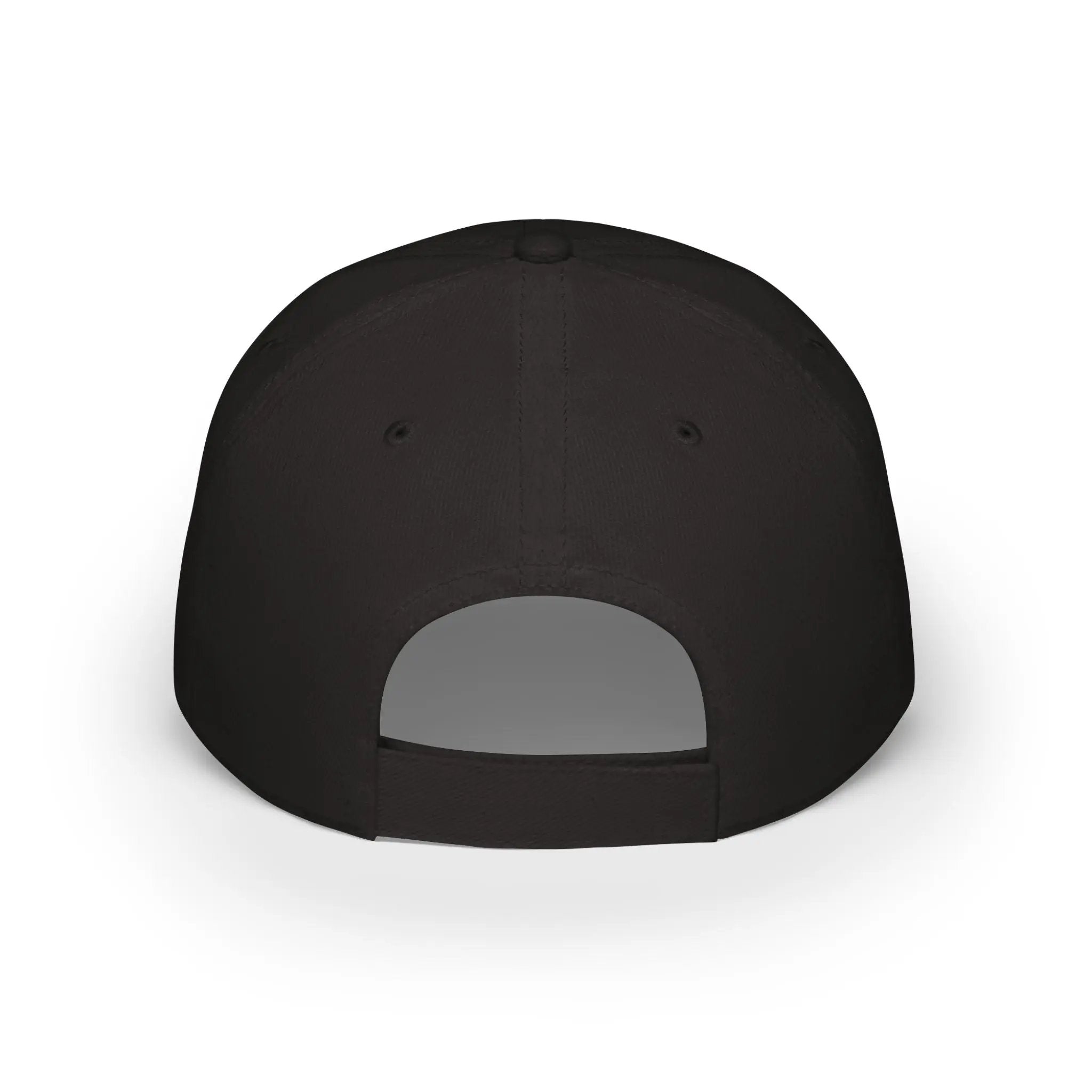 Chic Kitty Low Profile Baseball Cap - "Too Glam to Give a Damn" Printify