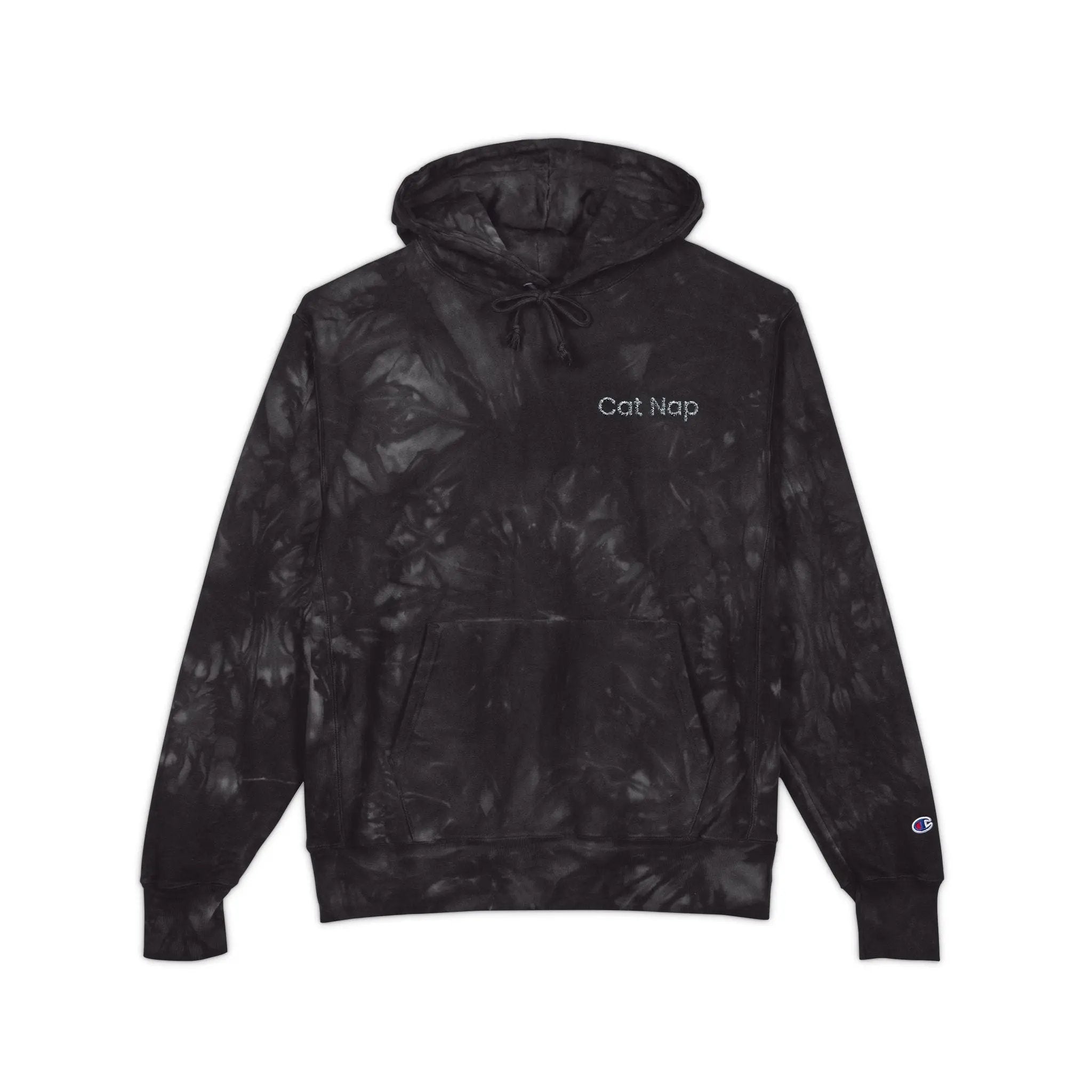 Unisex Tie-Dye Champion Hoodie with Embroidered Design - Stylish & Comfortable Printify
