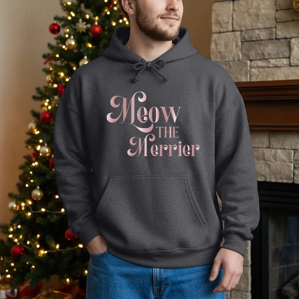 Cat Vibes Holiday Quote Hoodie — Modern Chic Cat Lovers Sweatshirt - Chic Kitty