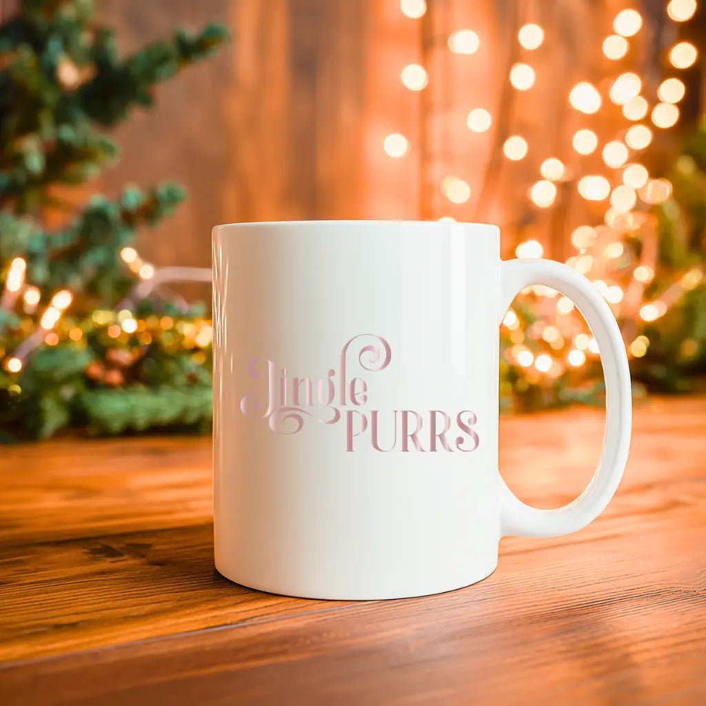 Ceramic Mug - 'Jingle Purrs' Coffee Mug, Bachelorette & Bride Gift (11oz/15oz) - Chic Kitty
