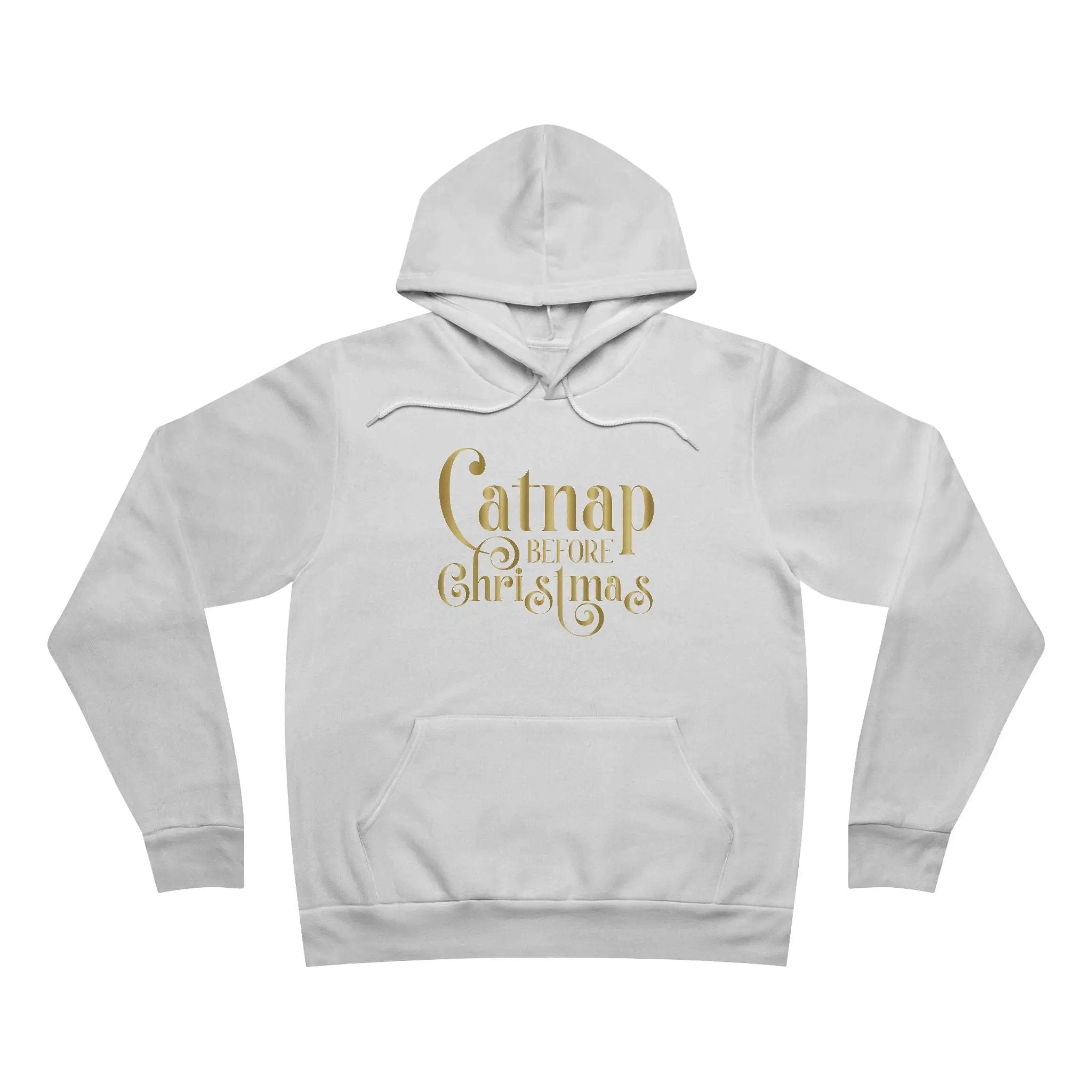 Christmas Nap Hoodie — "Calnap Before Christmas" Gold Script Pullover - Chic Kitty