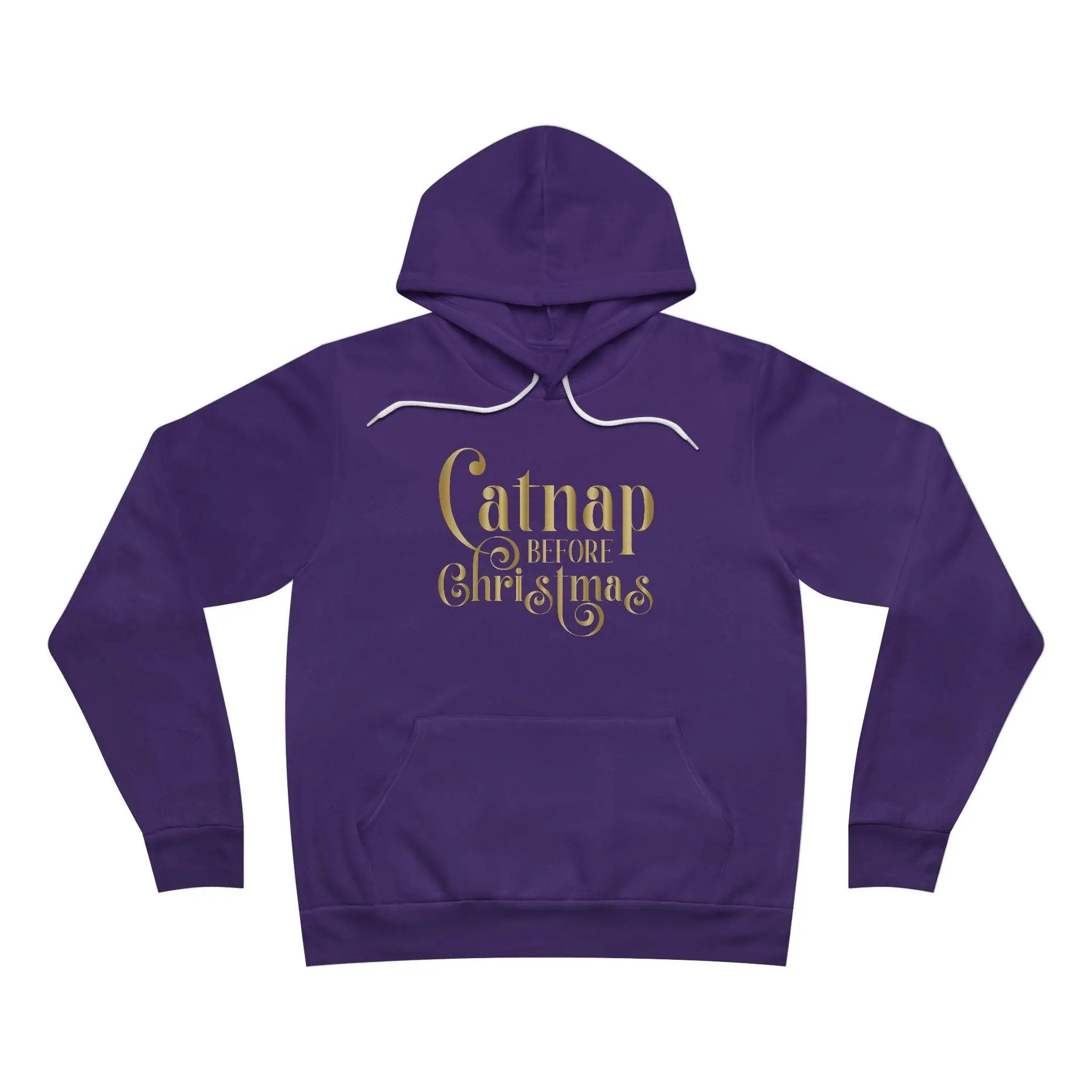 Christmas Nap Hoodie — "Calnap Before Christmas" Gold Script Pullover - Chic Kitty