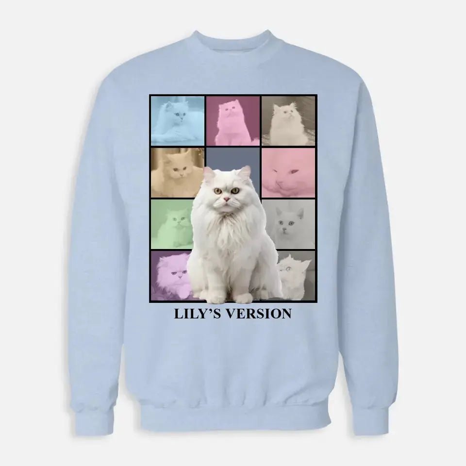 Custom Cat Photo Collage Sweatshirt - Chic Kitty