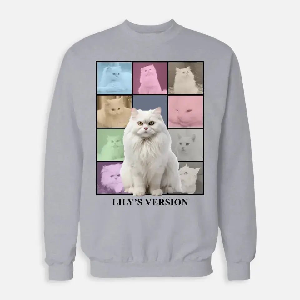 Custom Cat Photo Collage Sweatshirt - Chic Kitty