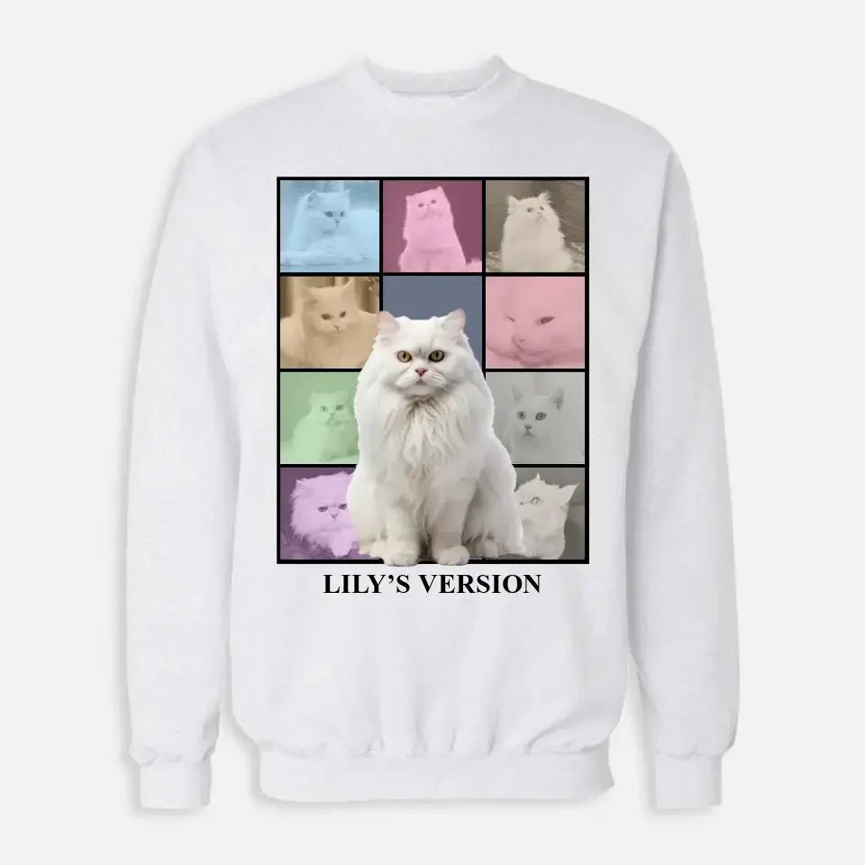 Custom Cat Photo Collage Sweatshirt - Chic Kitty