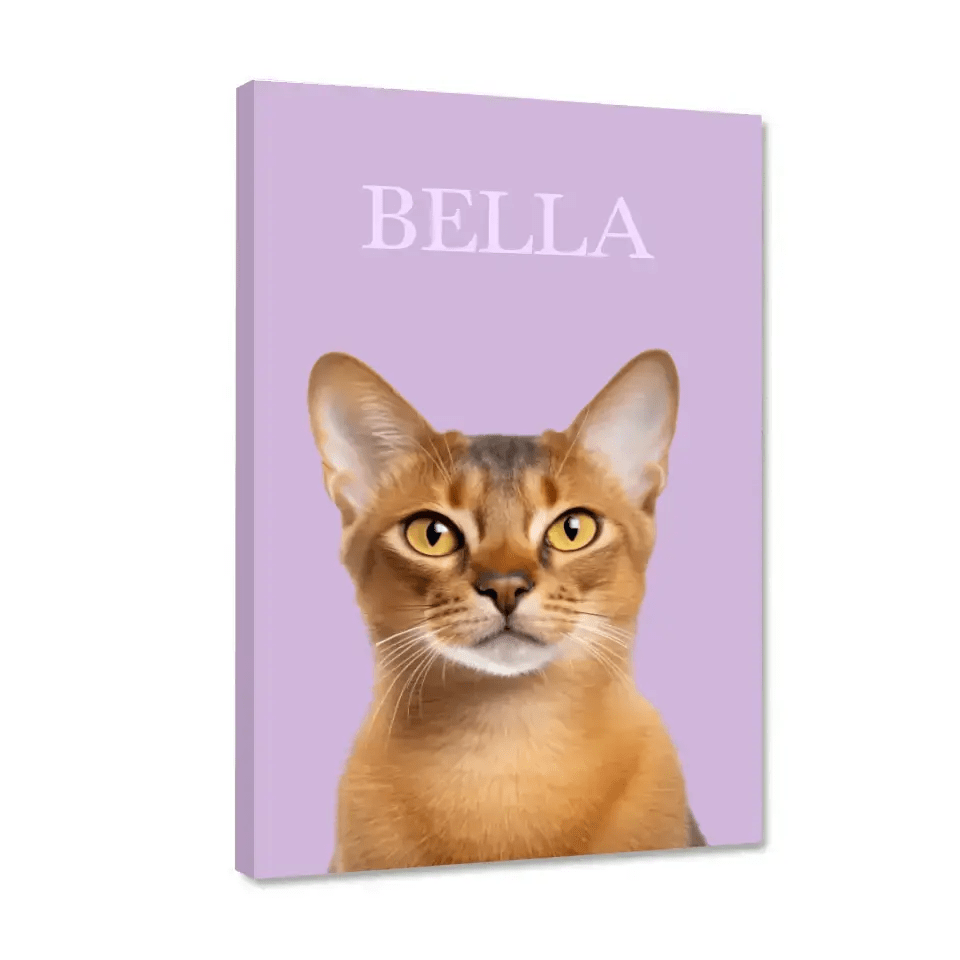 Custom Cat Photo Framed Canvas - Chic Kitty
