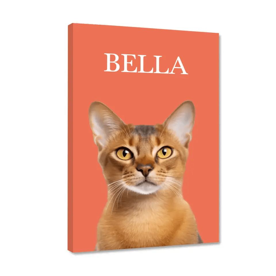 Custom Cat Photo Framed Canvas - Chic Kitty