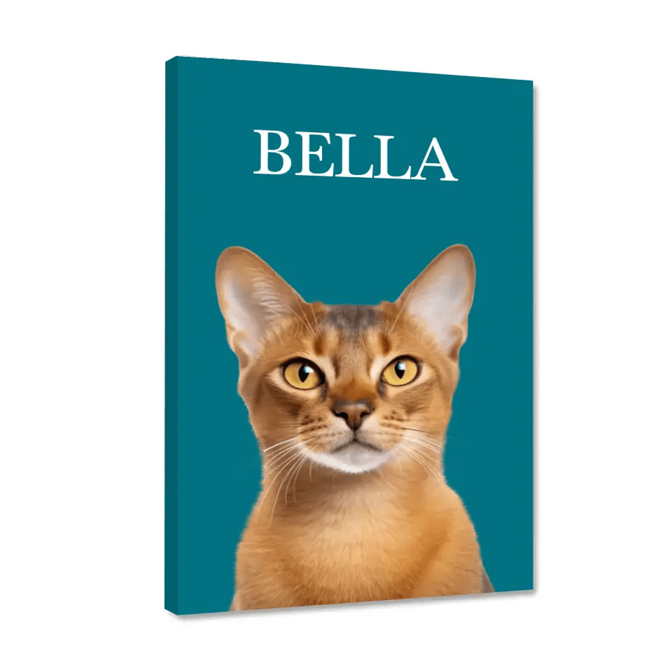 Custom Cat Photo Framed Canvas - Chic Kitty