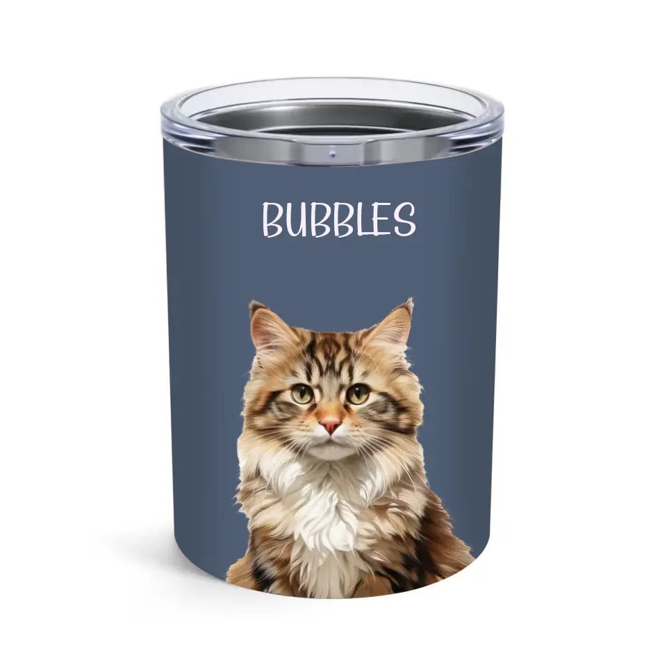 Custom Personalised Cat Photo Tumbler - Chic Kitty