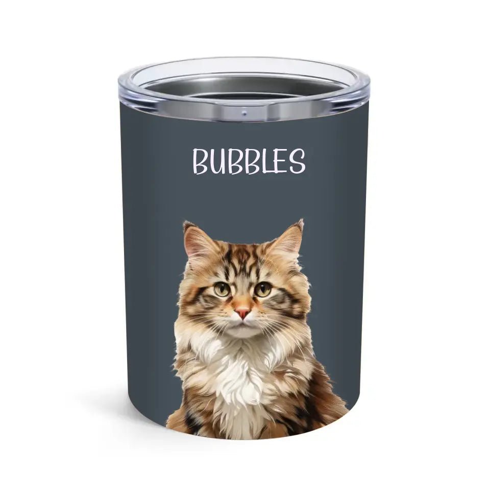 Custom Personalised Cat Photo Tumbler - Chic Kitty